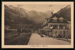 Frutigen, Bahnhof gegen Doldenhörner un