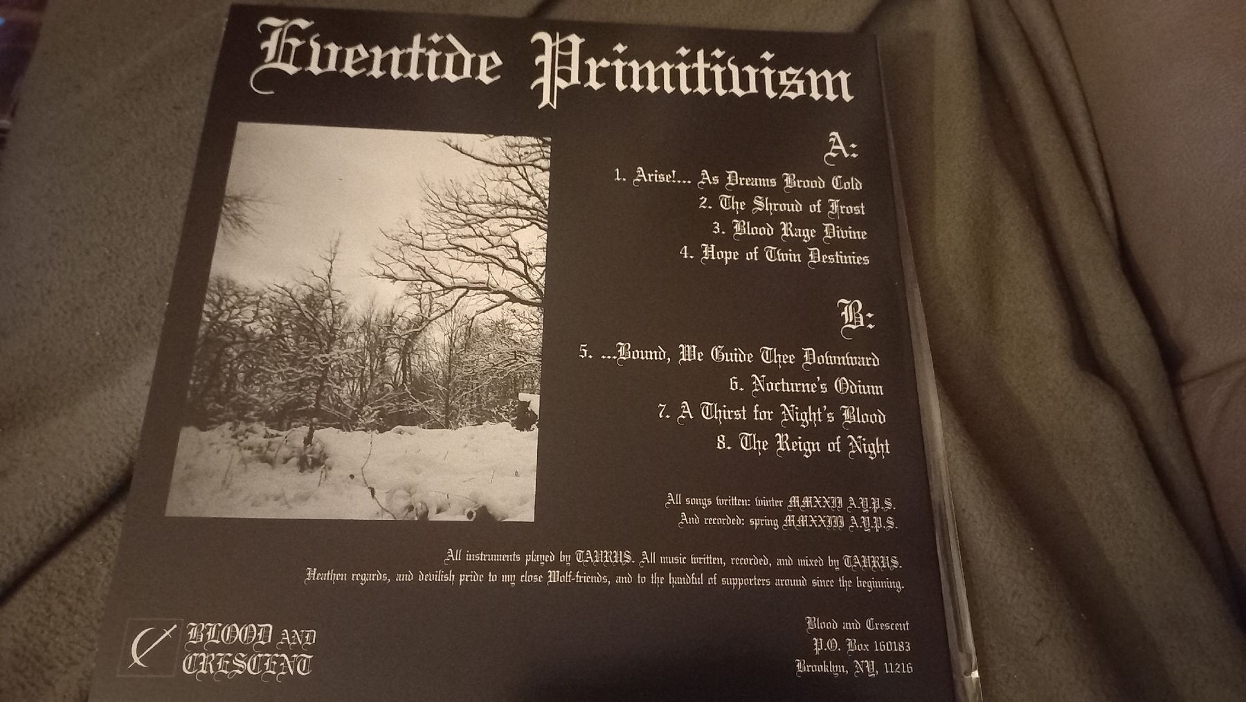 Dischi in vinile: Arbor- Eventide Primitivism Vinyl Lp BLACK METAL  – Usato da Olten venduto da Donatello1984 1