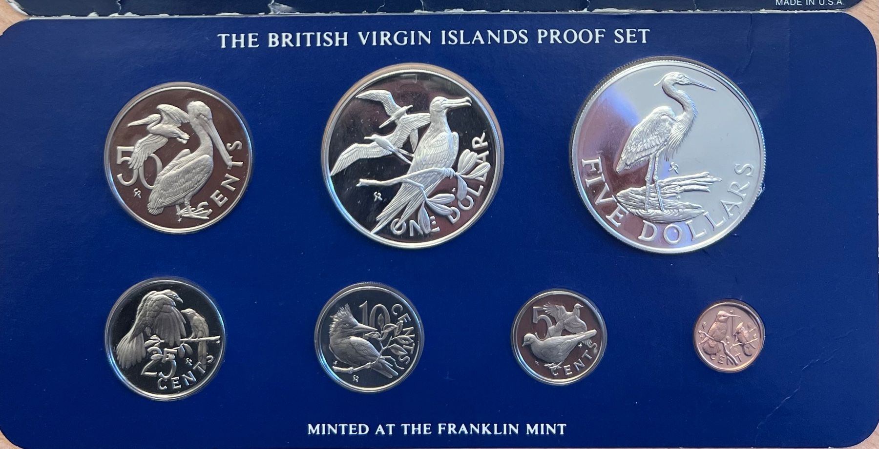 Tutti le monete: Silber Panama & British Virgin Islands Proof Sets Franklin – Nuovo e nell'imballaggio originale da Vaduz venduto da Vella007 2