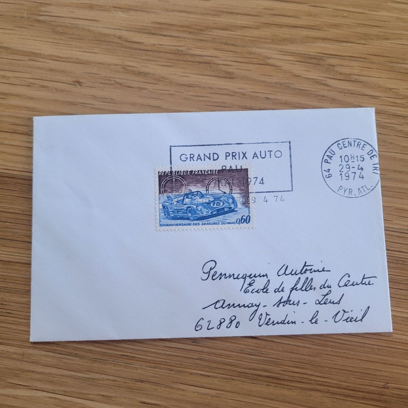 Tous les timbres: Document Automobile Grand Prix Auto Pau 1974 – D'occasion à Biel/Bienne par Destockweb