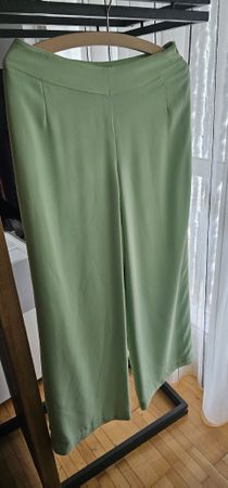 Grüne Stoffhose, Madeleine Palazzo , Grösse 40