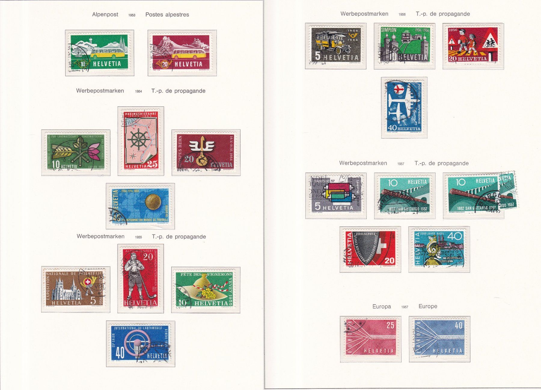 Tutti i francobolli: 20 Seiten mit CH Briefmarken – Usato da Münchwilen AG venduto da Nesar 8