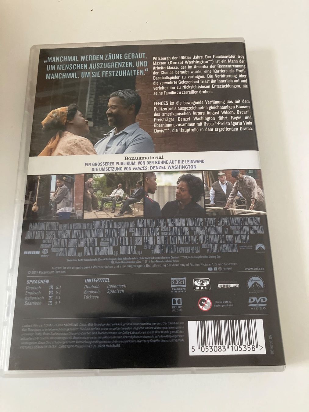 Alle DVDs: Fences (DVD)  Washington, Davis – Gebraucht aus Arbon von HelFer01 1