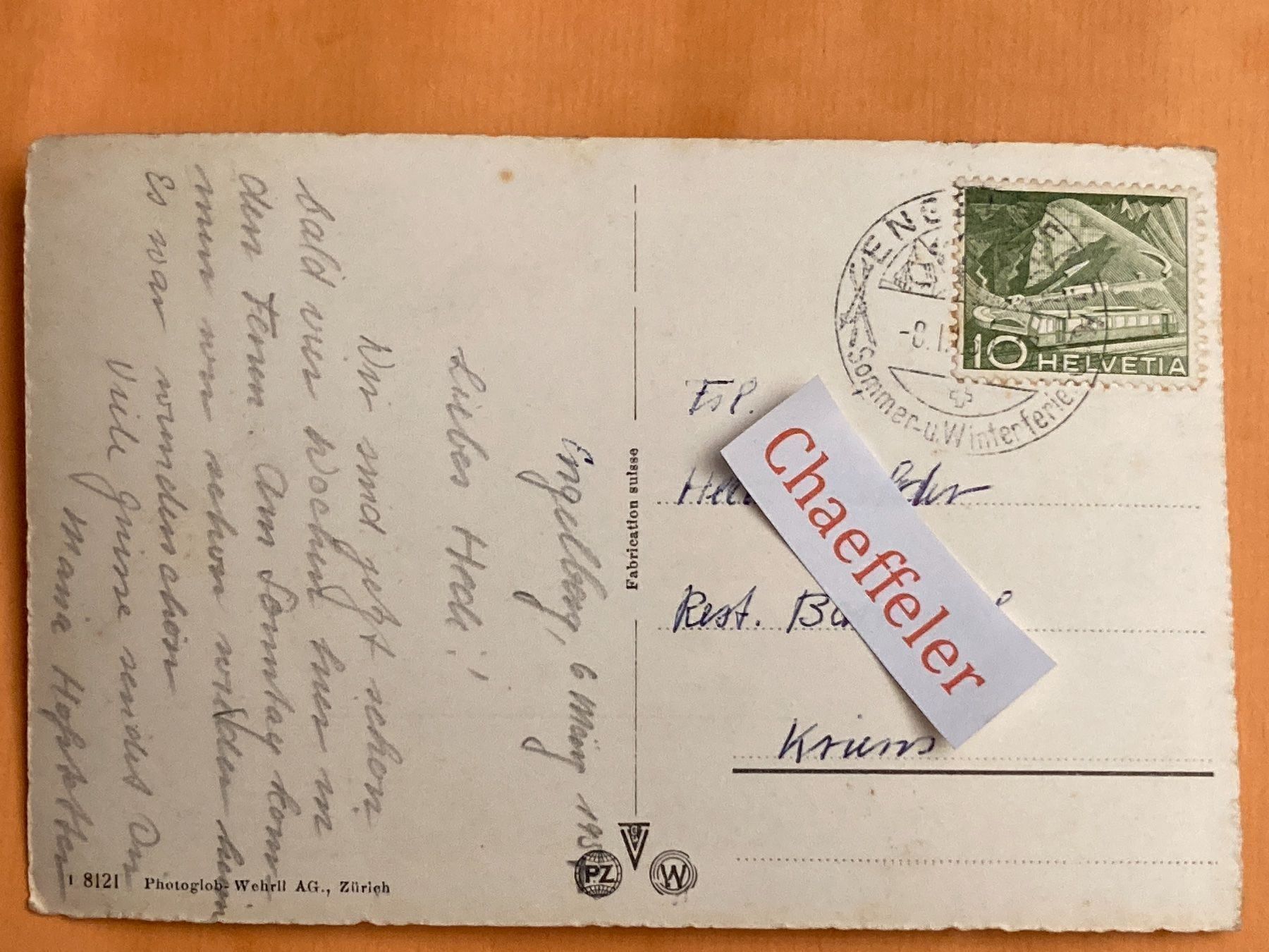Cartes postales: 1957 Bobbahn Gerschnialp - Engelberg – D'occasion à Zürich par Chaeffeler 1