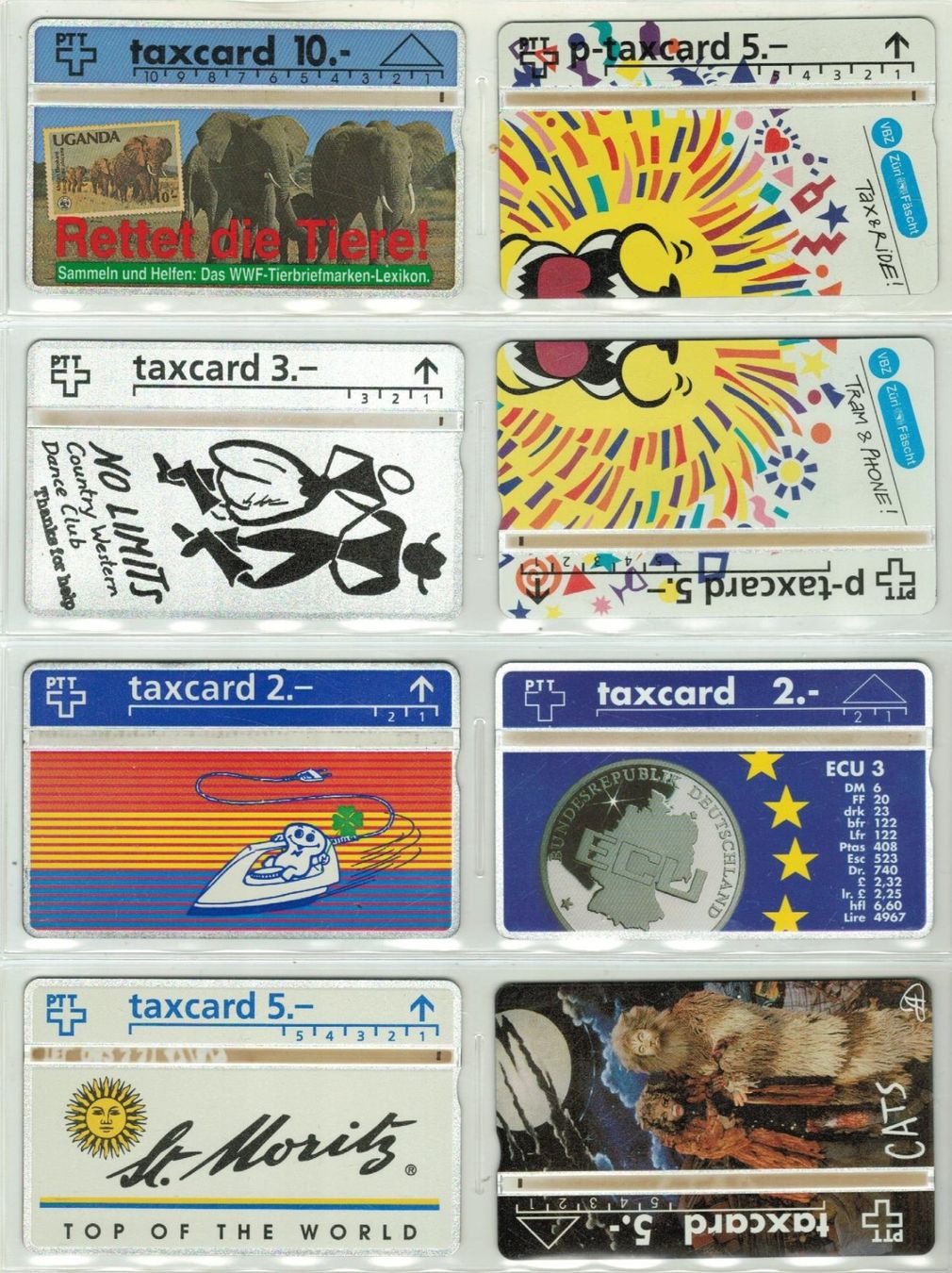 Schede telefoniche: 8 Taxcards – Usato da Zürich venduto da Tolima194