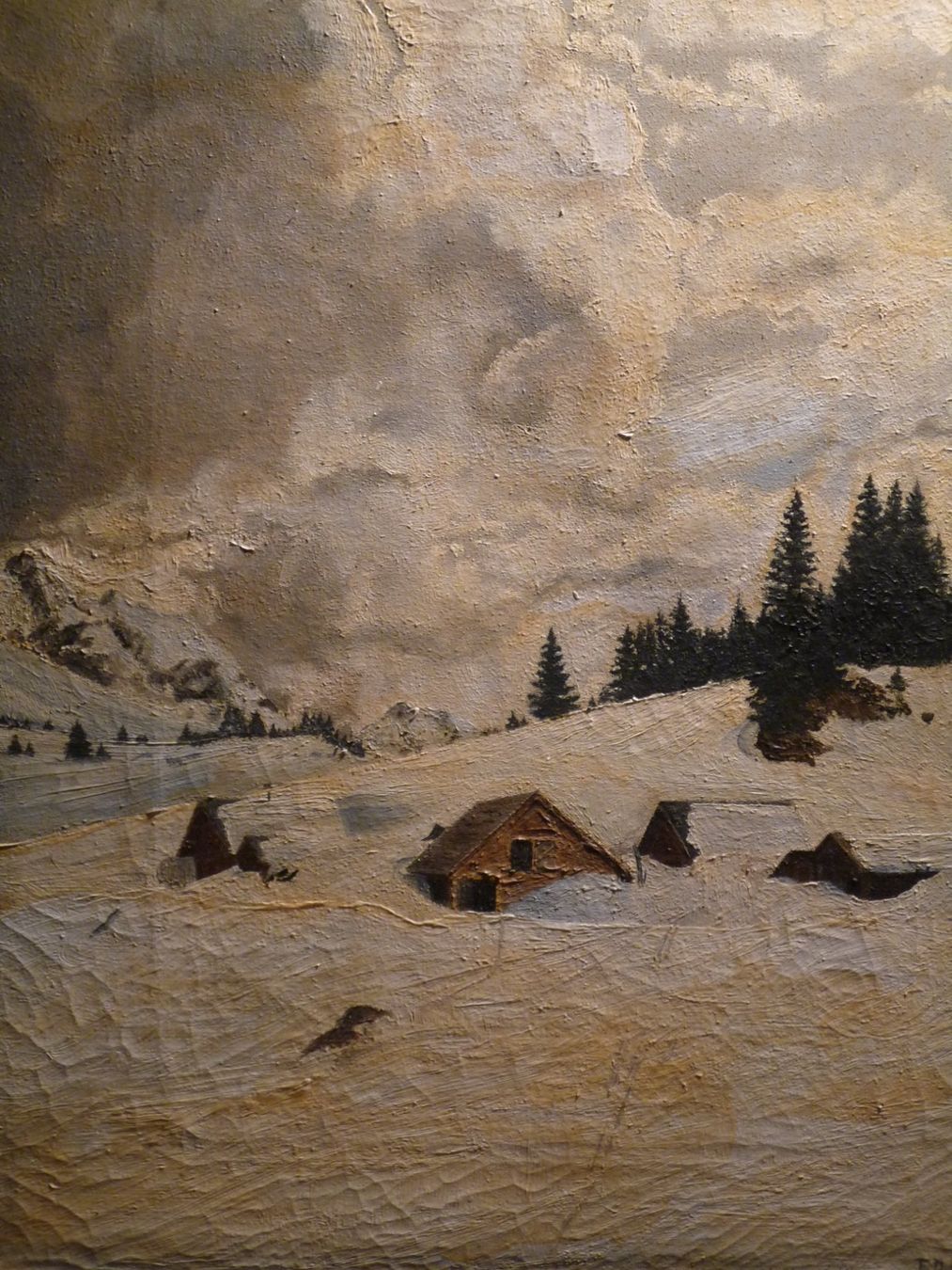 Dipinti: Monogrammist E.D. "Winterlandschaft" , dat. 1927 – Usato da Egg b. Zürich venduto da MissMarple2 1
