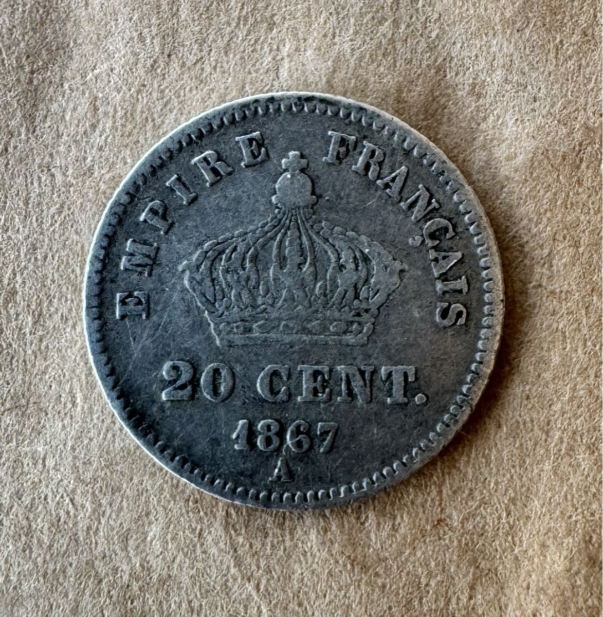 Tutti le monete: Frankreich - 20 Centimes 1867 A – Usato da Meilen venduto da coins4sale