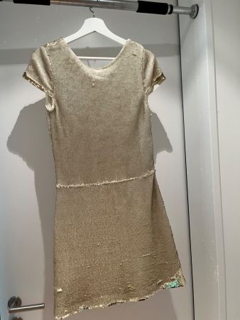 Maje, wandelbares Pailettenkleid, matt und glanz, Grösse 40