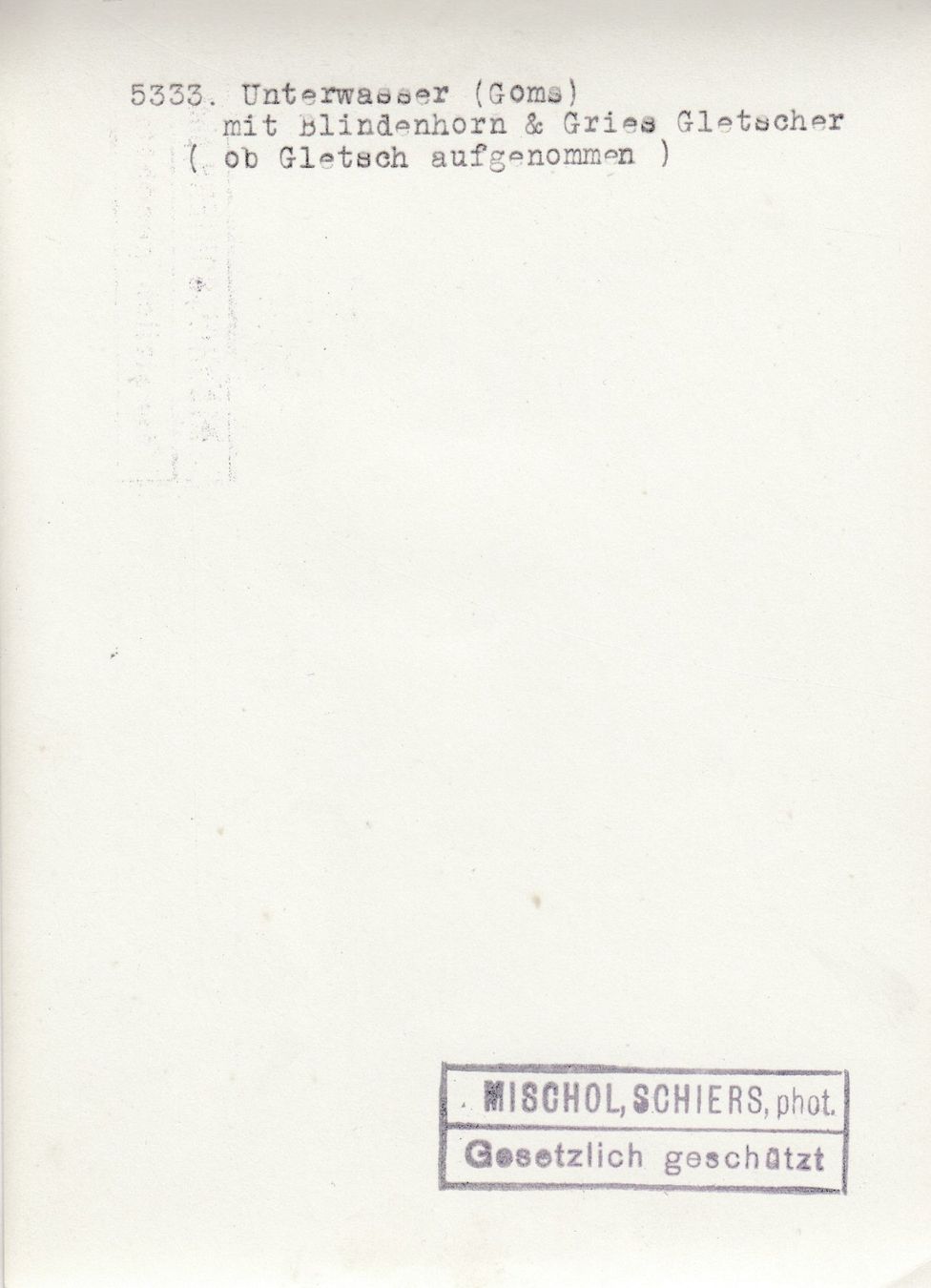 Cartoline postali: Unterwasser   VS   bei Oberwald – Usato da Brig venduto da Valcards54 1