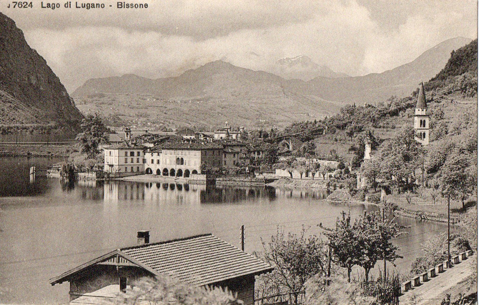 Cartoline postali: Bissone – Usato da Melano venduto da pisonsdro