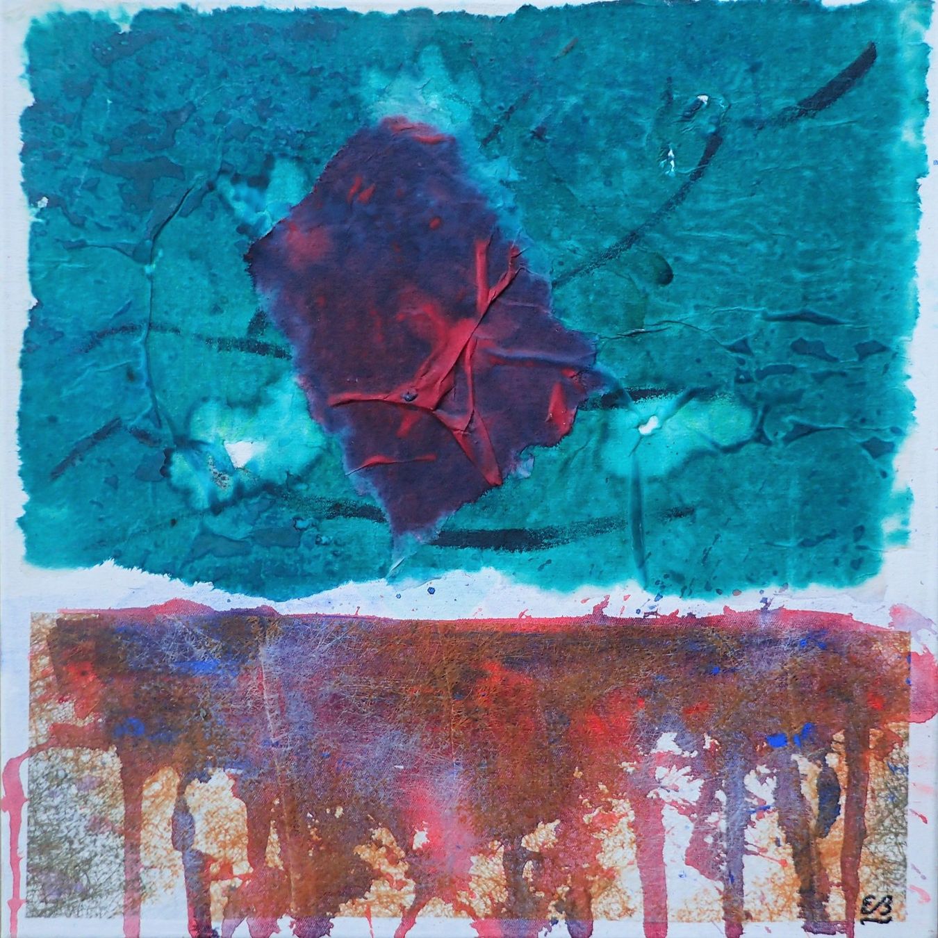 Dipinti: 4 Collage Gemälde: Hidden games – Nuovo (secondo la descrizione) da Fribourg venduto da erw_68dx 1