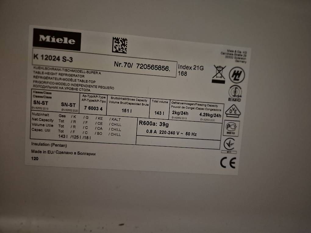 Frigoriferi: Miele Kühlschrank K 12024 S-3 – Usato da Ebikon venduto da Linkus 1