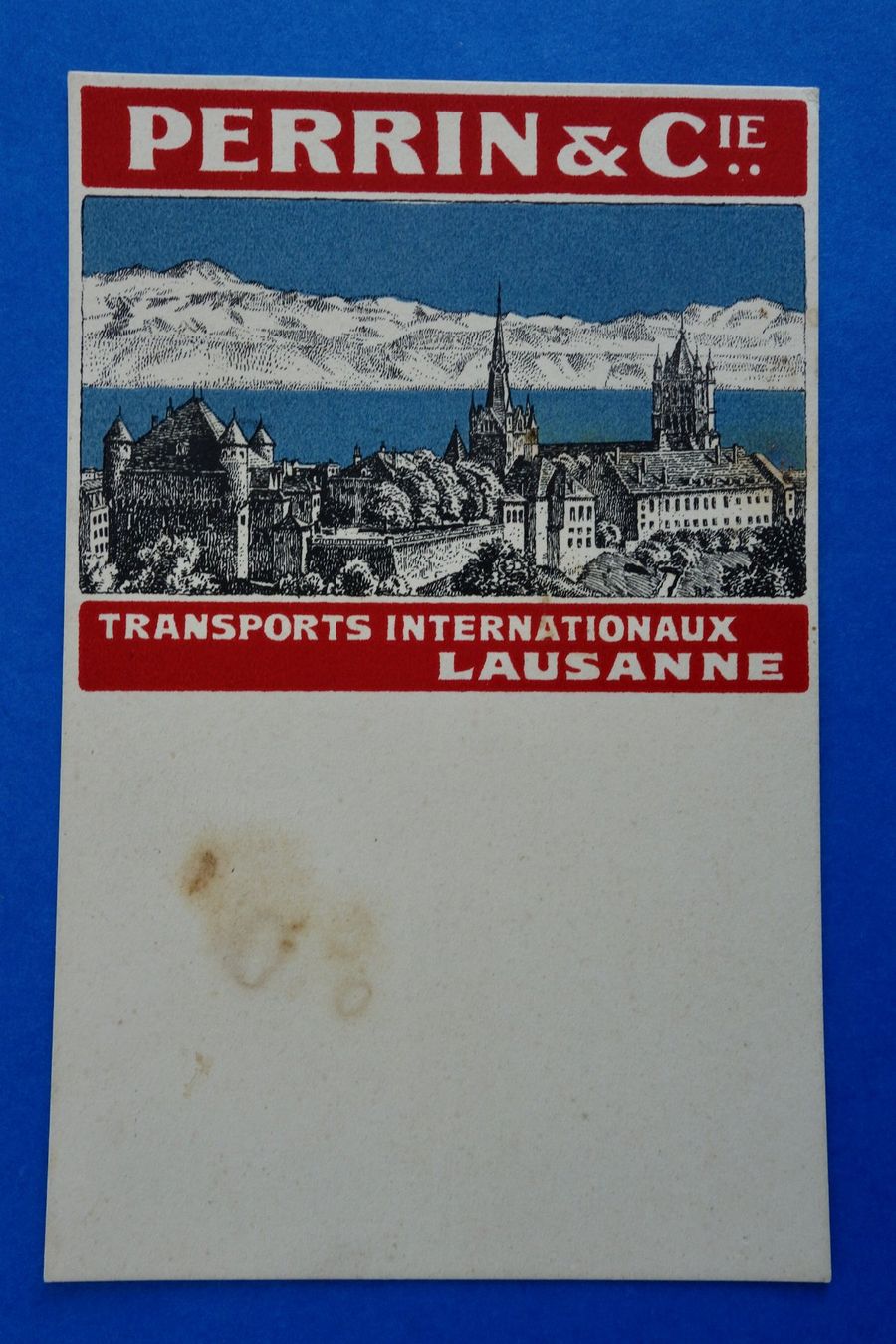 Ansichtskarten: LAUSANNE - PERRIN & Cie., Transport Internat. - ca. 1920 – Gebraucht aus Ibach von Ibanto