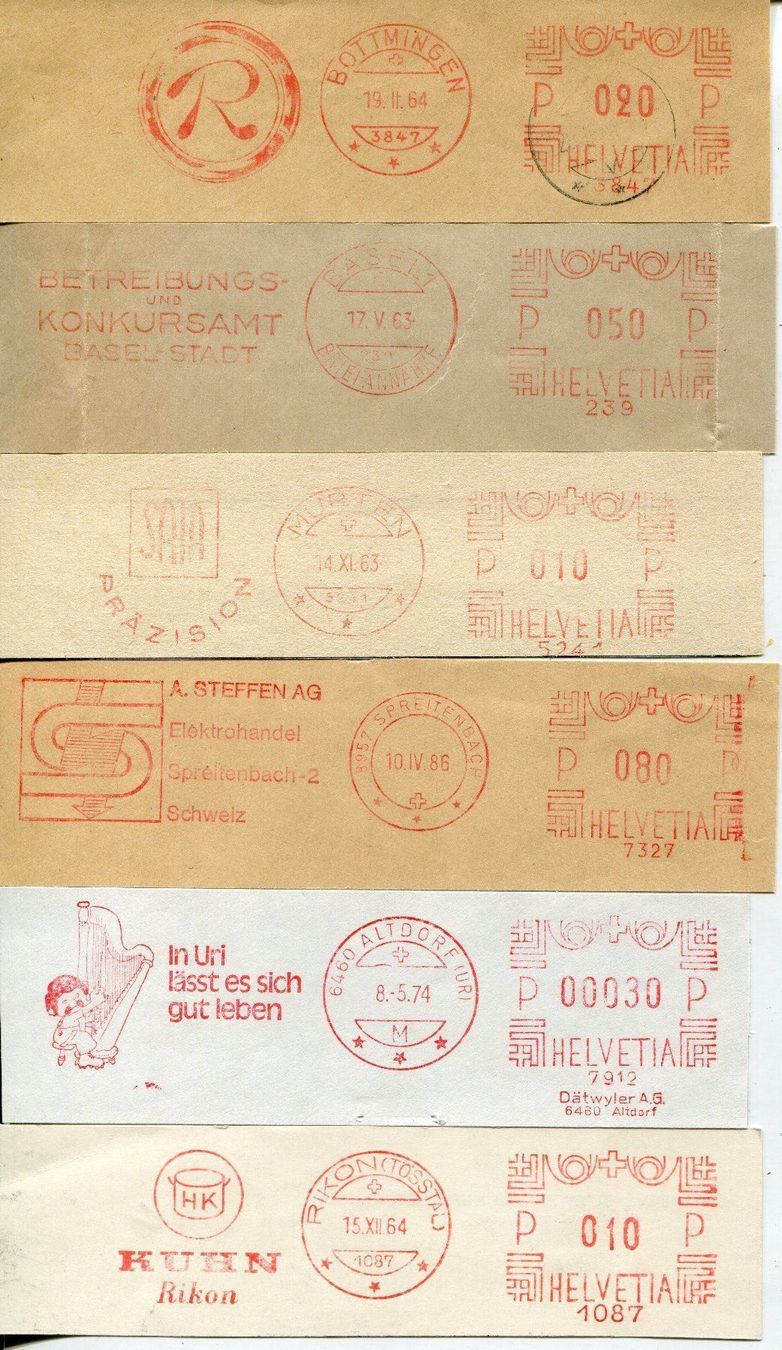 Tutti i francobolli: Lot  Firmenfreistempel   Ausschnitte – Usato da Aarau venduto da kufi44 1