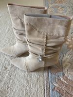 Stiefel Wildleder beige