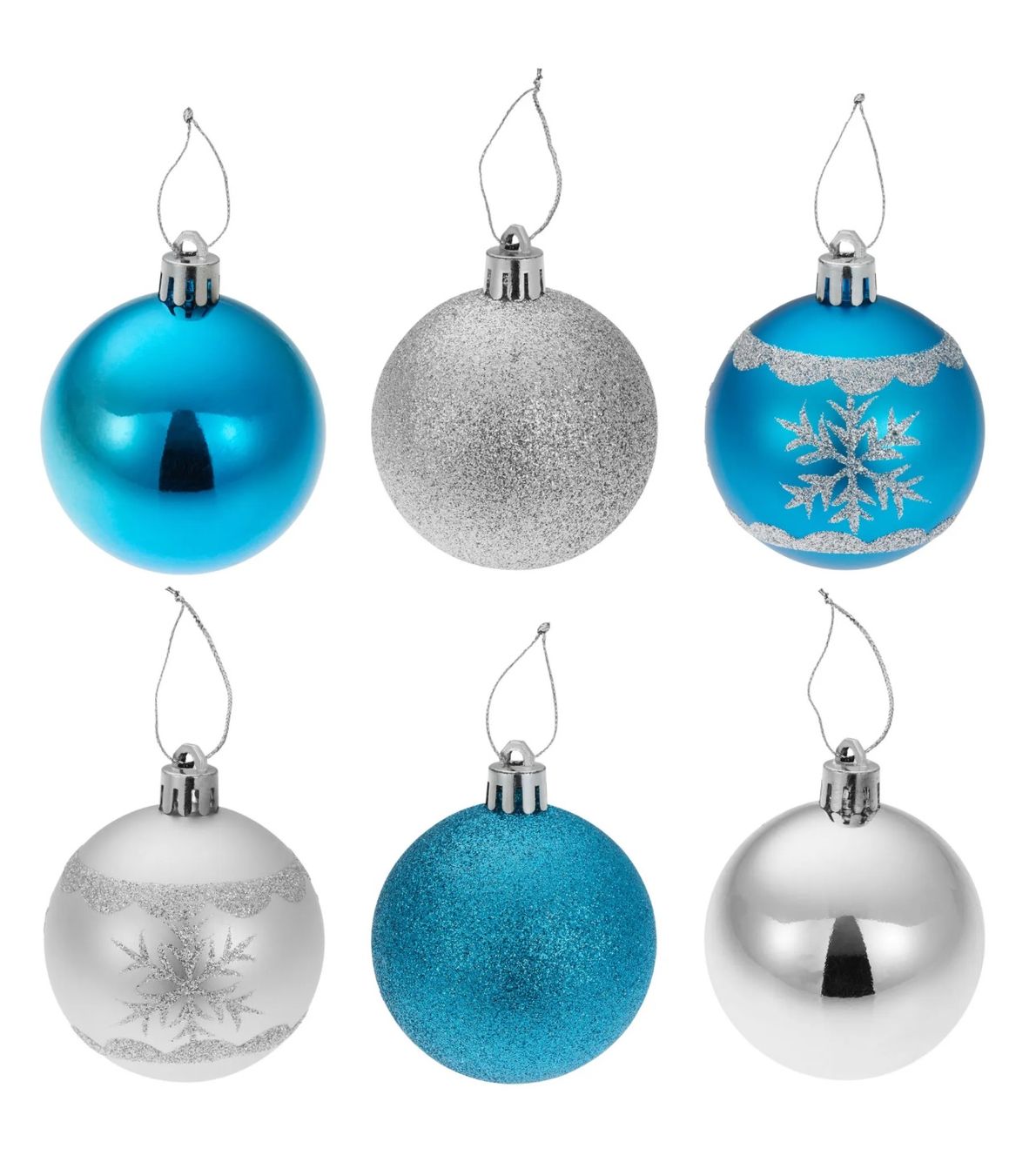 Toutes les décorations: 64 Weihnachtskugeln unzerbrechlich in Silber/Blau – Neuf avec emballage d'origine à Necker par liq24 1