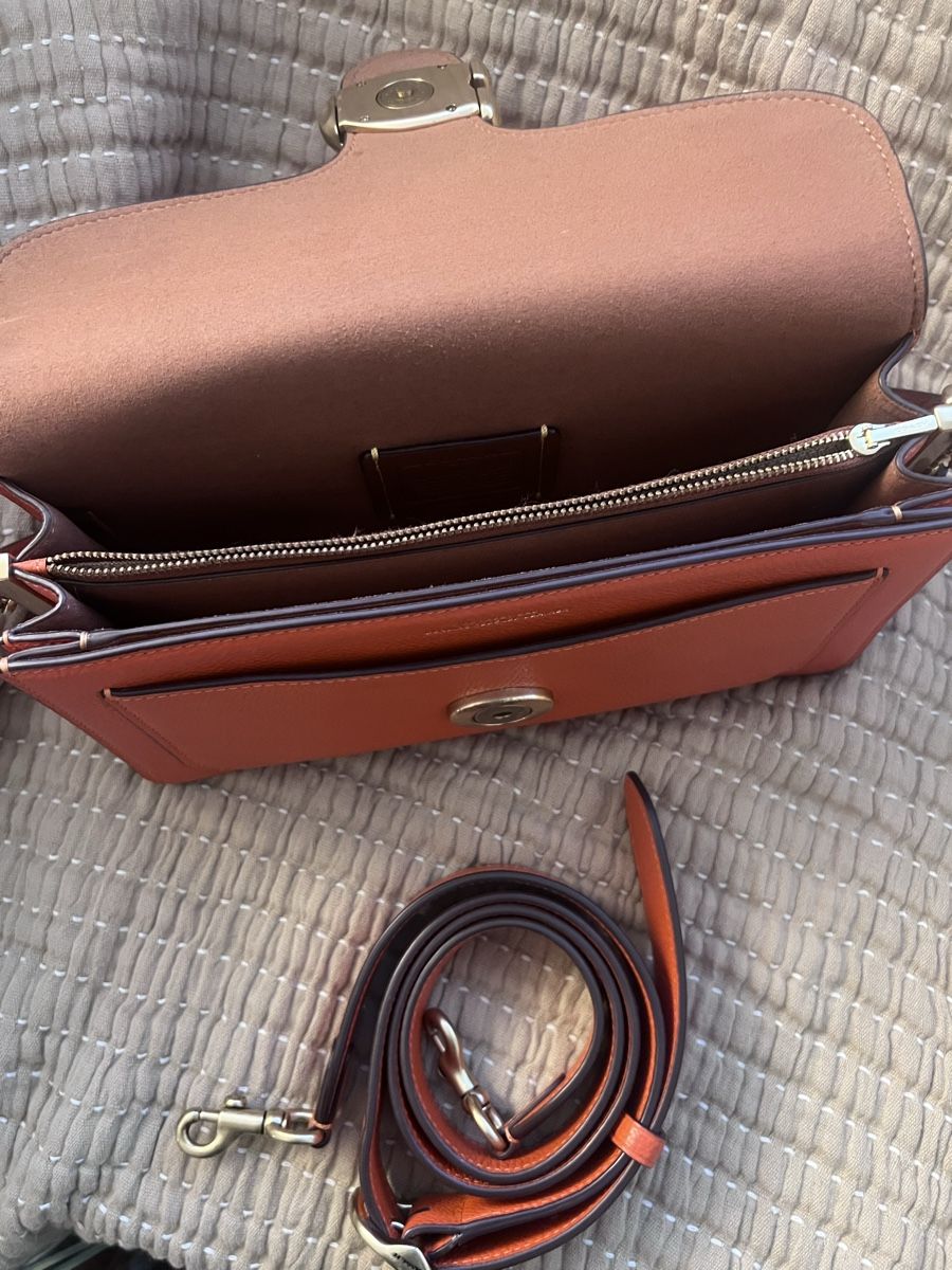 Coach Borse da donna: Coach Orange Leder Handtasche  – Usato da Berikon venduto da fabiofofo 3