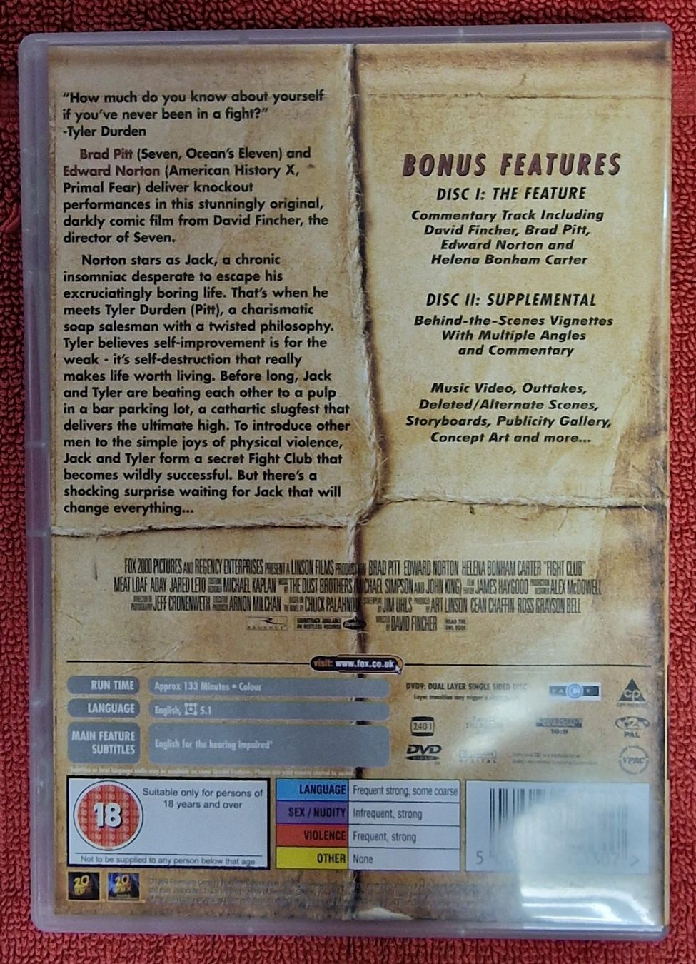 Tutti i DVDs: Fight Club DVD UK Version – Usato da Basel venduto da phi_8xhm 1