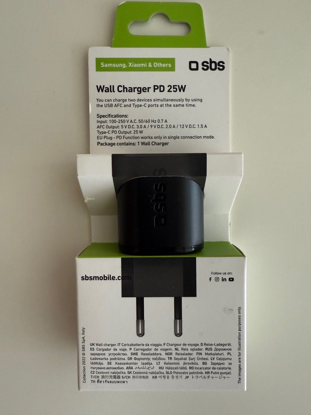 Caricabatterie: SBS charger 25w – Nuovo e nell'imballaggio originale da St-Gingolph venduto da GoldenKeys 1