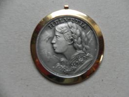 Medaille Schweiz Prägung  Vreneli Helvetia Gewicht 25 Gramm