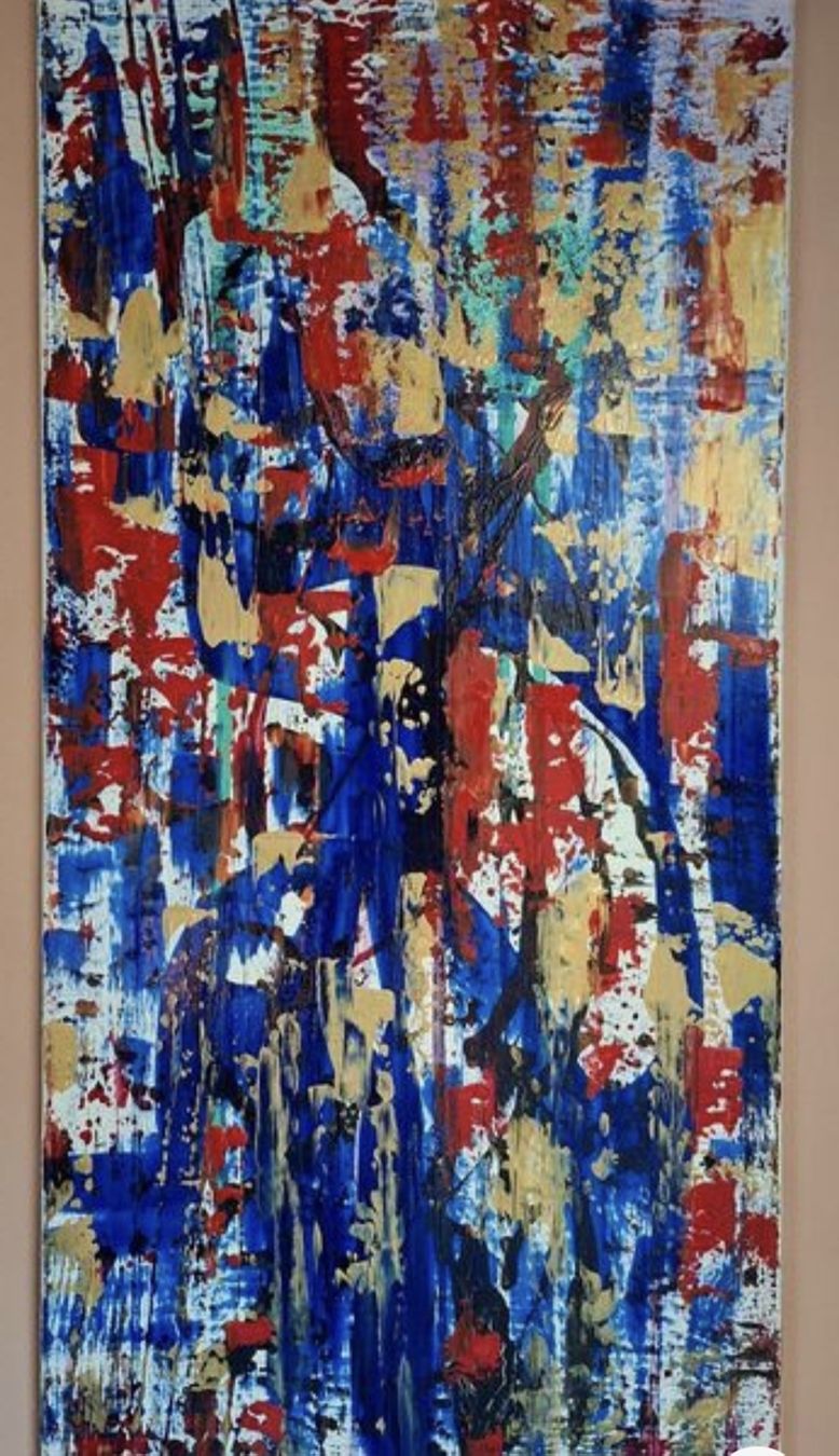 Tableaux: Gemälde " Bunt" handmade 50×100 – Neuf (Voir description) à Riehen par Steinbock1970 2