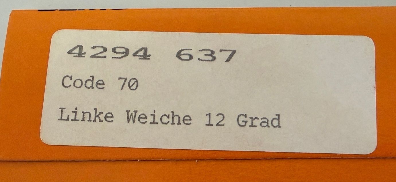 Bemo Modellini di ferrovie: Bemo Weiche links 12° Art. 4294 637 – Nuovo e nell'imballaggio originale da Samedan venduto da Gischpel25 2