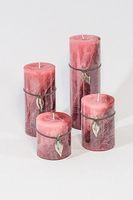4er Kerzen-Set "Rose"