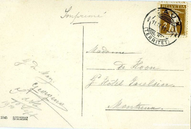 Cartoline postali: Caux - Palace + 1913 – Usato da Emmenbrücke venduto da teestube 1