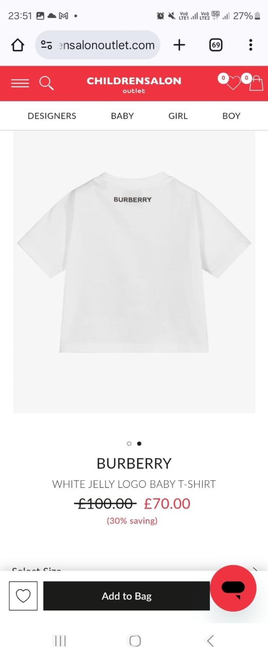 Burberry T-shirt: Burberry baby 2 ans – Usato da Le Landeron venduto da Plushka 1