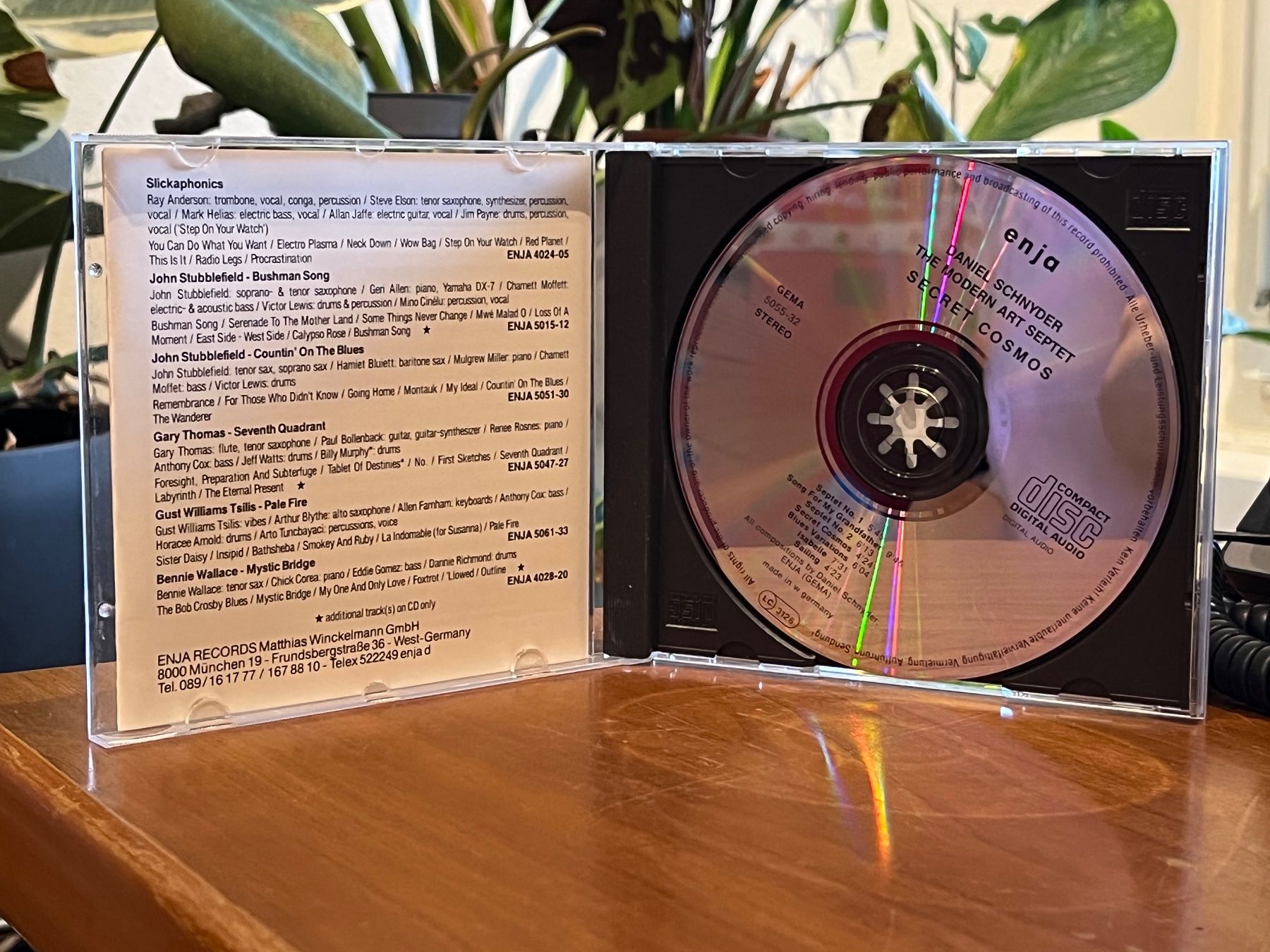 CDs: Daniel Schnyder & The Modern Art Septet - SJO – Gebraucht aus Küsnacht ZH von swisssales.net 1
