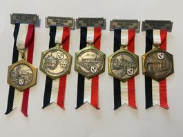 5 Medaillen VMC Aesch 100km Elsass Rundfahrt 1980-1984