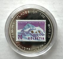 Sondermünze Uganda 1000 Schillings 1996, Motiv Jungfraujoch