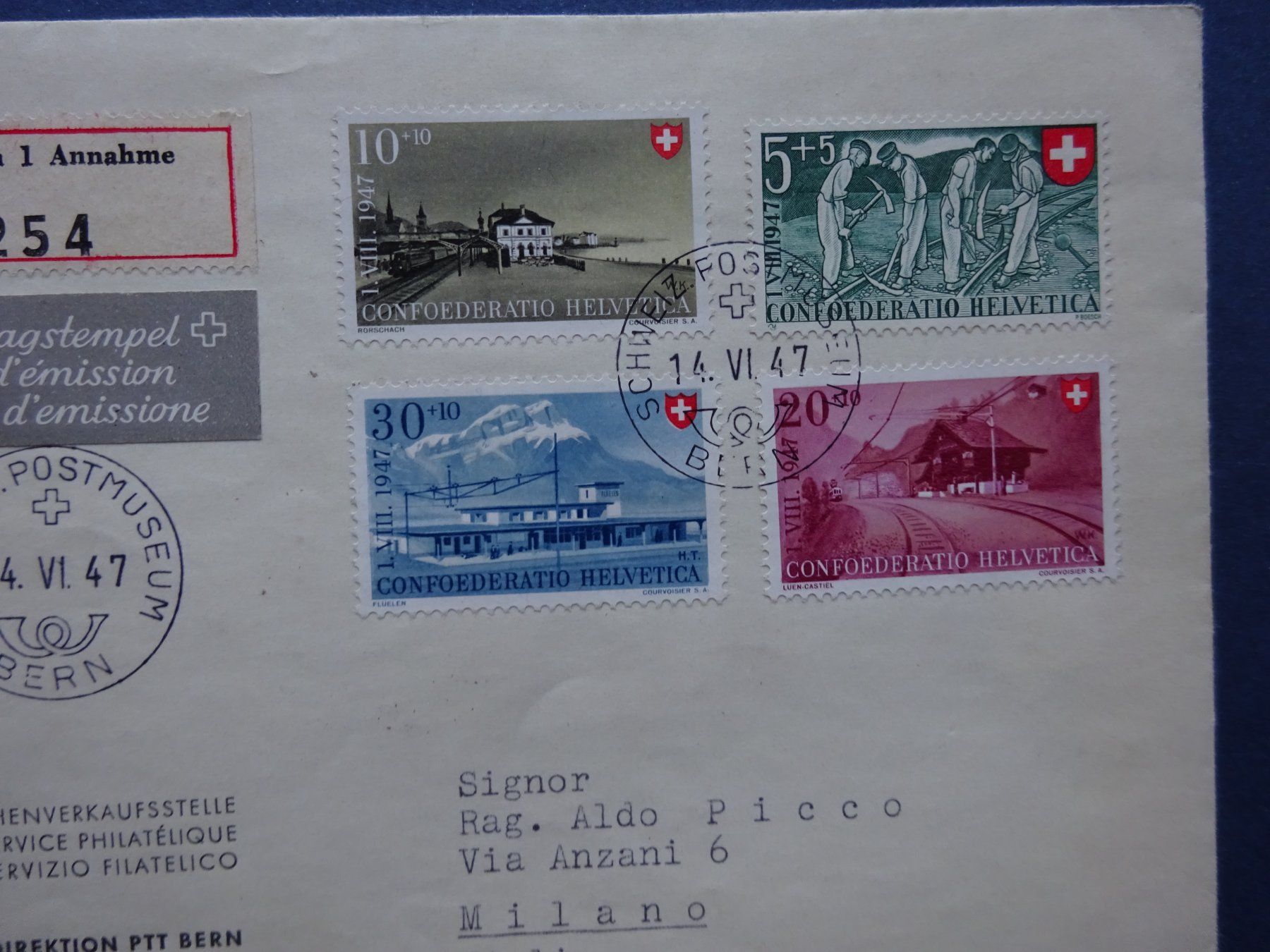 Tutti i francobolli: 1947 Pro Patria FDC – Usato da Appenzell-Steinegg venduto da adi1975 4