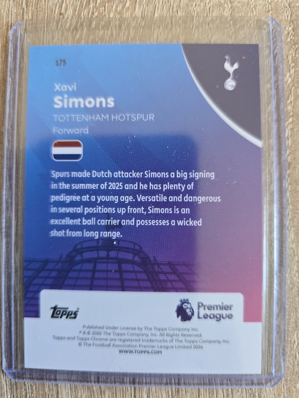 Topps Carte collezionabili: Topps Chrome Premier League Xavi Simons /50 Tottenham – Nuovo (secondo la descrizione) da St. Gallen venduto da SaintCity 1