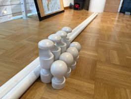 Vorhangstangen Set weiss inklusive Wandhalterungen
