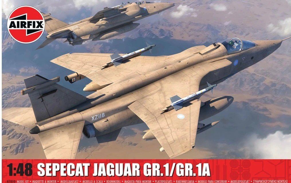 Airfix Modellbausätze & Standmodelle: Modellbausatz Airfix 1/48 Jaguar GR.1 – Neu und originalverpackt aus Basel von Dogana