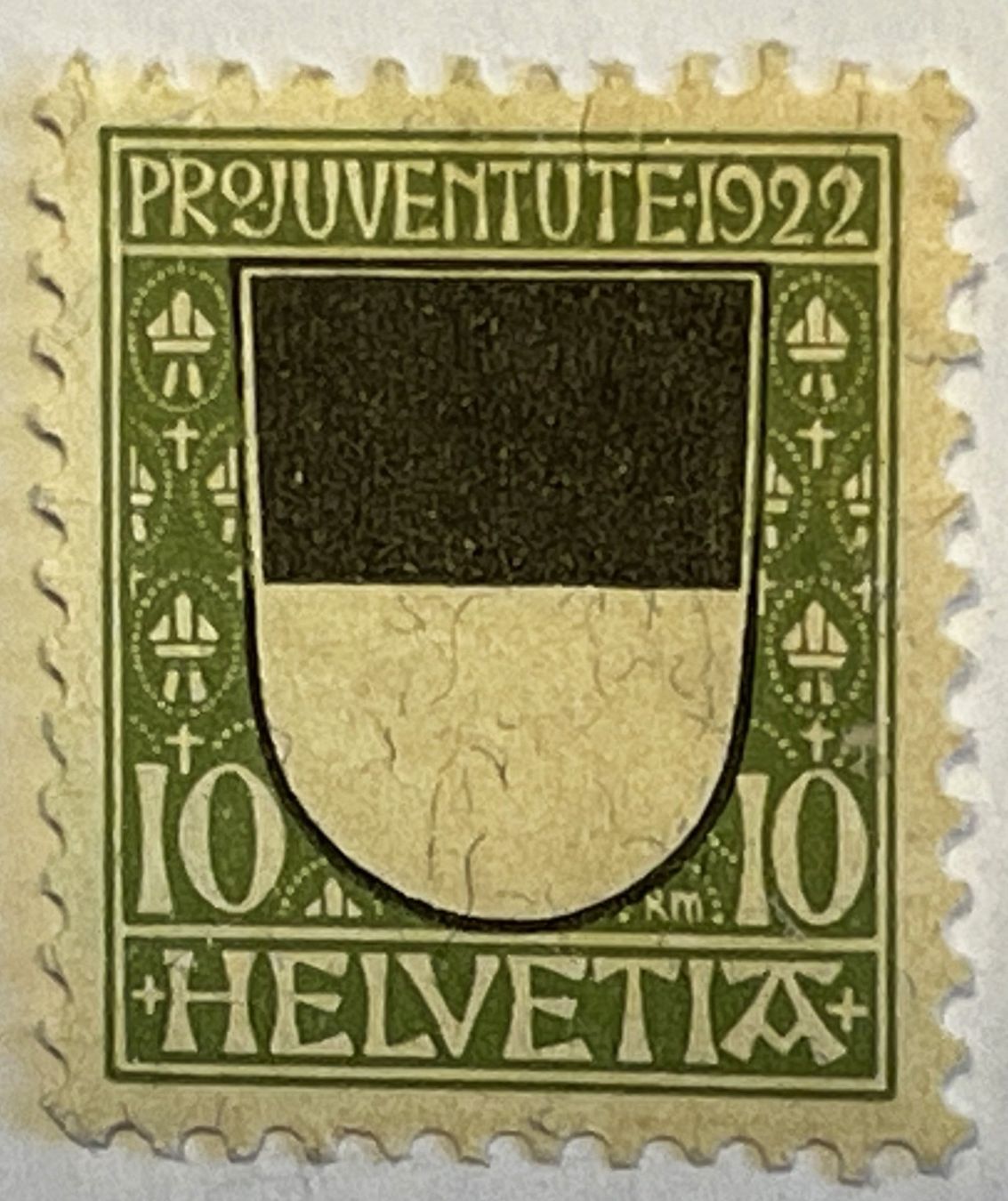 Alle Briefmarken: Pro Juventute 1922, Helvetia 10 – Gebraucht aus Oftringen von Vucki 1