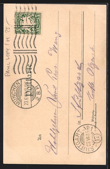 Cartoline postali: Paul Hey: München, Maximilianeum mit Ga – Usato da Berlin venduto da bartko-reher 1