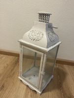 Laterne weiss Shabby Chic Landhaus Deko gut erhalten