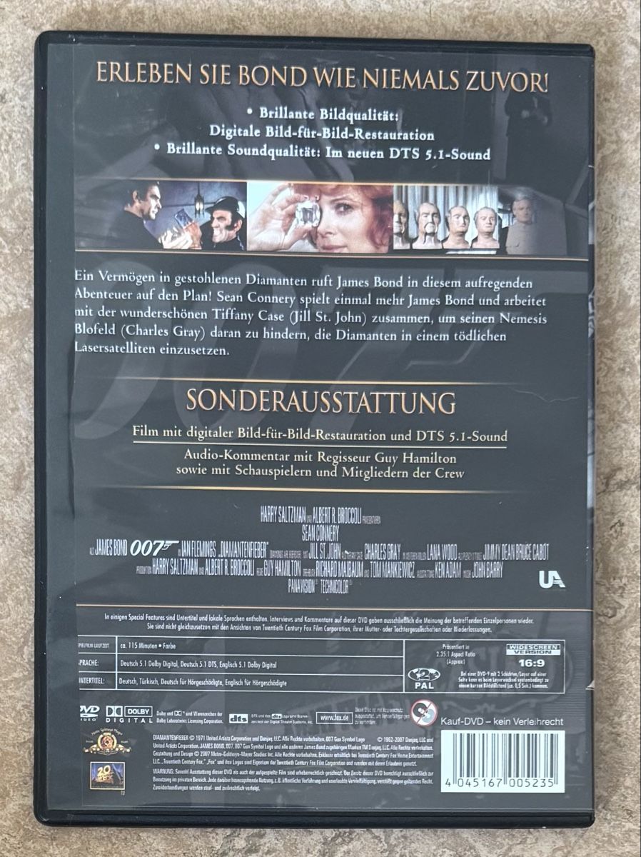 Alle DVDs: DIAMANTENFIEBER  – Neu (gemäss Beschreibung) aus Dietikon von AndreaSch01 1