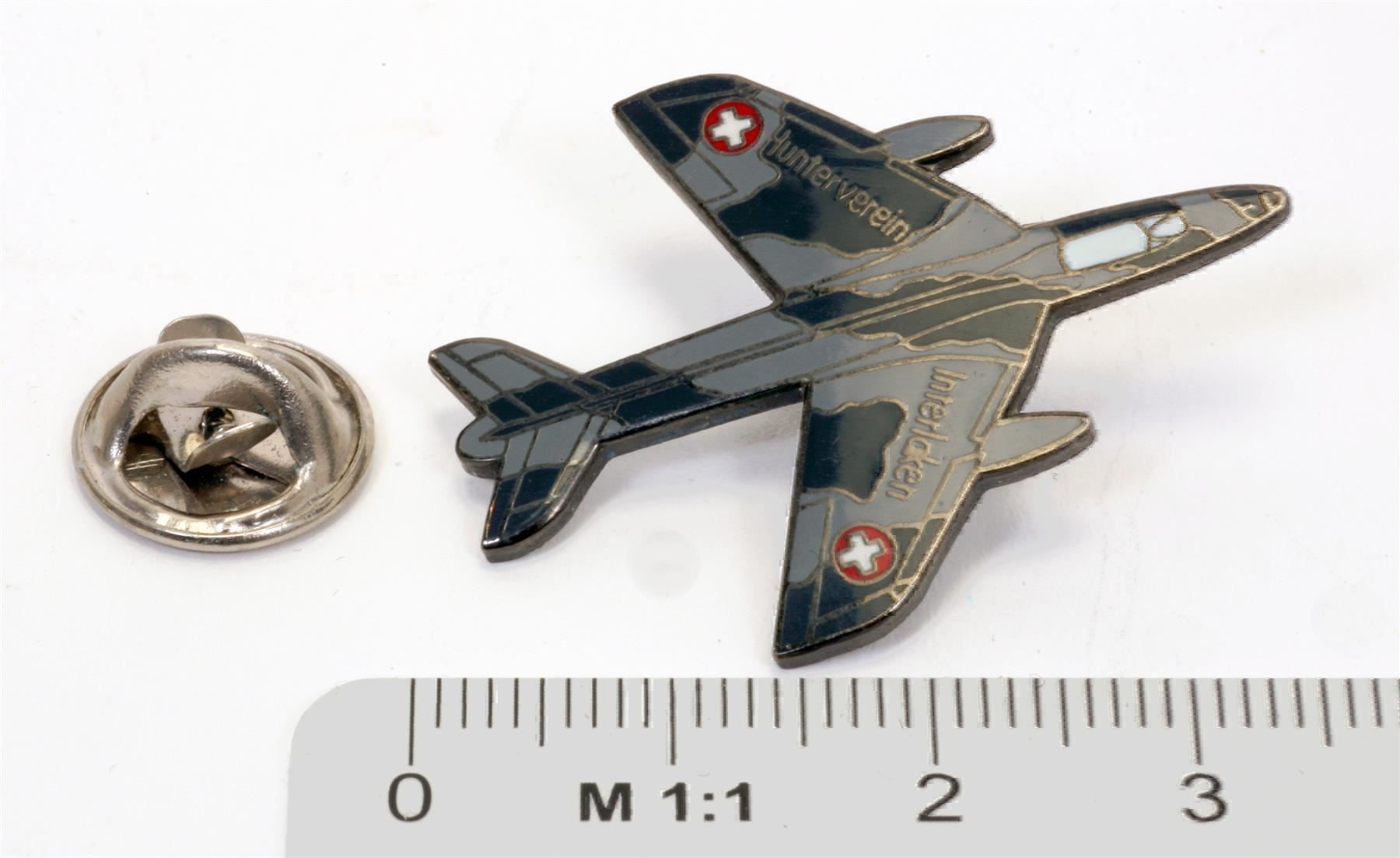 Schweizer Armee Placchette & Badge: Swiss Air Force-Pin Hunter Nr.047 Rare – Usato da Bassersdorf venduto da Sugo