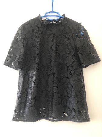 Top en dentelle noir H&M