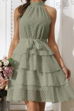 Elegantes Sommerkleid mit Muster Gr. L SHEIN