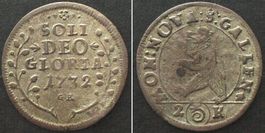 ST. GALLEN Stadt. Halbbatzen 1732 Billon ERHALTUNG! vz+