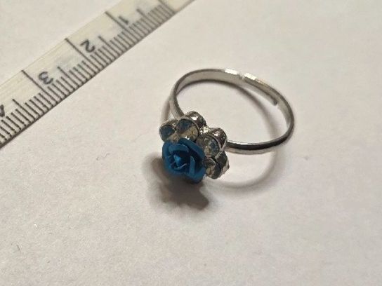 Anelli: Bague Argentée Rose Bleue Strass – Nuovo (secondo la descrizione) da Territet venduto da Cenh 5