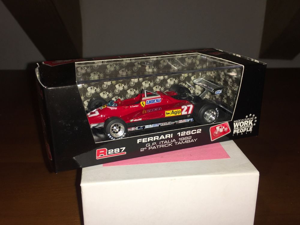 Modèle Réduit Ferrari 126C2 #27 Patrick Tambay GP D'Italie 1982 - Échelle 1:43 Brumm