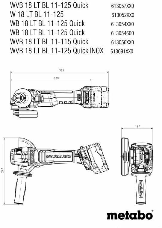 Metabo Tutti gli attrezzi: Metabo WVB 18 LT BL 11-125 Quick – Nuovo e nell'imballaggio originale da Bottighofen venduto da zaap 1