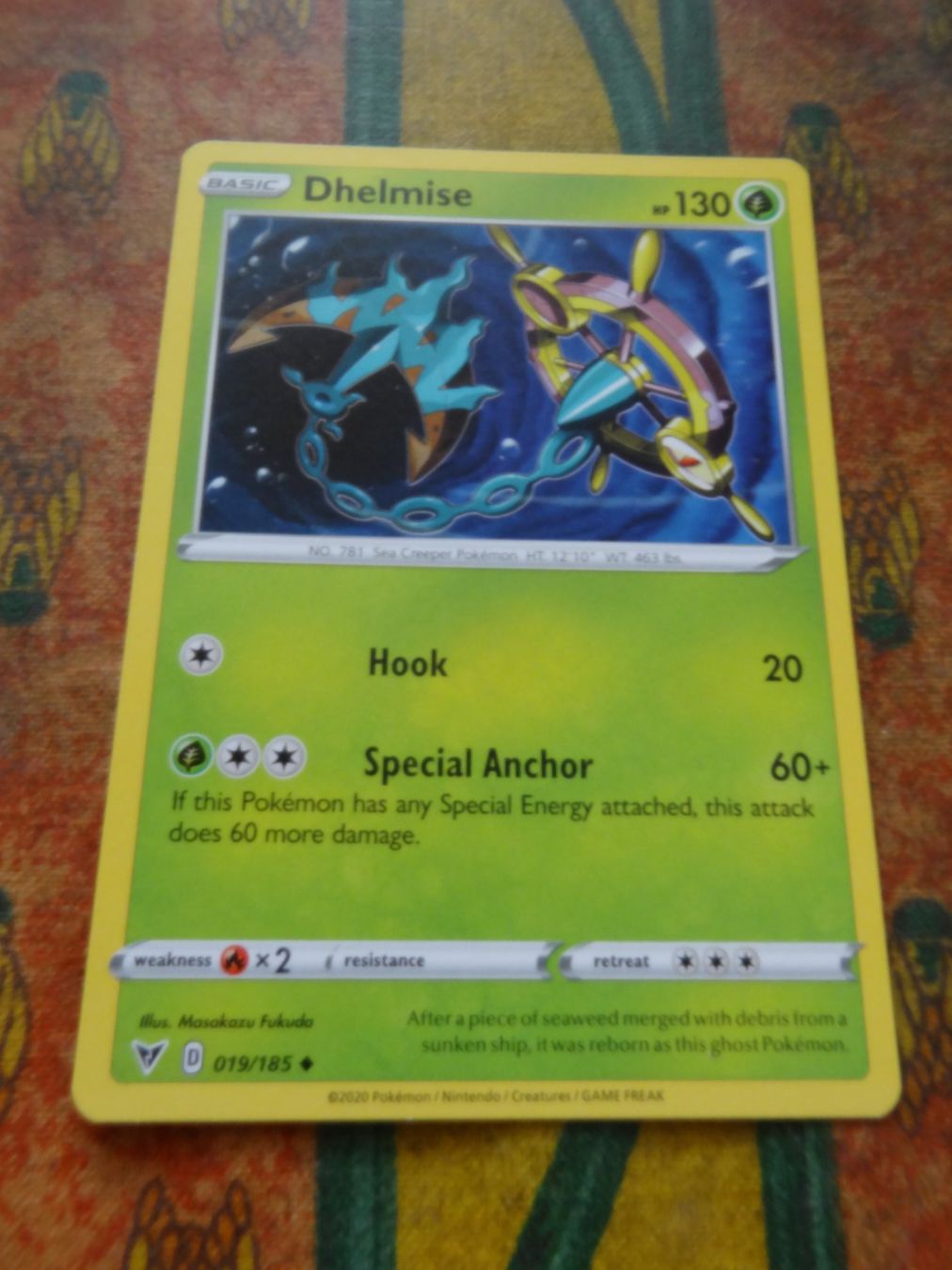 Pokémon Sammelbilder & Trading cards: POKEMON  Dhelmise   D  019/185  HP130  2020 – Gebraucht aus Romanel-sur-Lausanne von Swift13