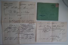 Luzern Kriens 1896 Brief zwei Dokumente Luzerner Firma Meyer