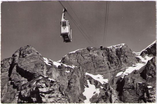 Ansichtskarten: Leukerbad - Luftseilbahn Gemmi – Gebraucht aus Binningen von Mountainrider